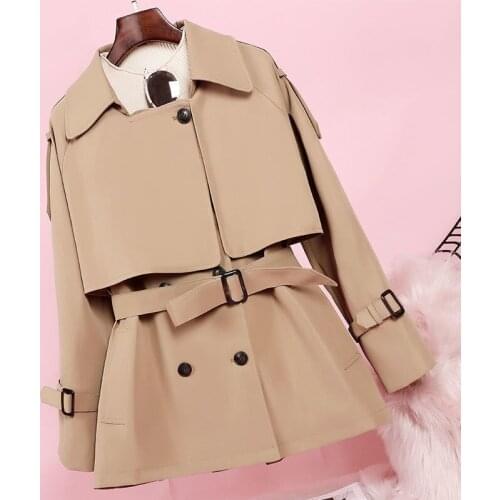 2021 New Fashion Women Long Trench Coat Autumn Winter Vintage Belt Double Breasted Khaki Trench Outwear Slim Windbreaker Women