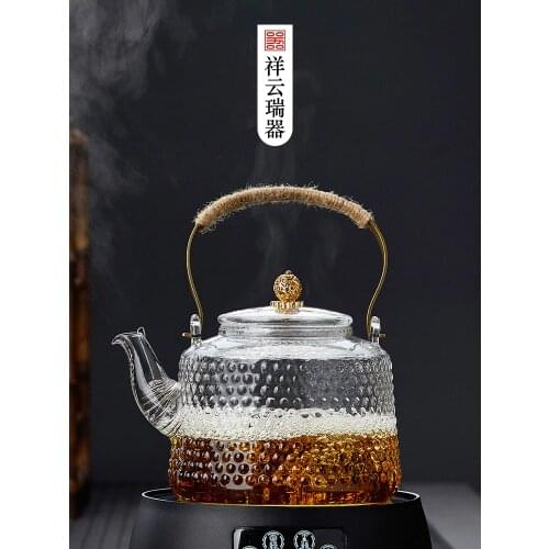 Thickened glass kettle, electric cooker, teapot, heat-resistant teapot, high-temperature lifting beam pot, large-capacity teapot