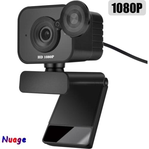 Webcam Web Camera With Microphone Lens Cover USB Camera Full HD 1080P Cam Webcam For PC Computer Live Video Calling Work Teach