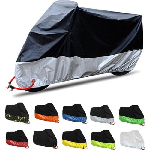 Motorcycle Cover M L XL 2XL 3XL 4XL Universal Outdoor UV Protector Scooter All Season Waterproof Bike Rain Dustproof Cover 190T