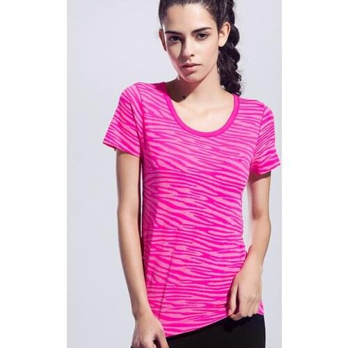 Women Yoga Shirts Sports Fitness Short Sleeve T Shirt Ladies Running Loose Womens Quick Dry Tees Tops Clothing