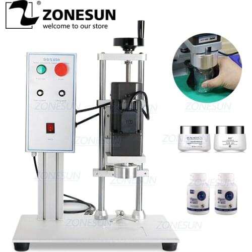 ZONESUN Semi-Auto Bottle Cap Screw Capping Machine Bottle Capper Sealer Electric Capping Tool Cola Soft Drink Bottle Chuck