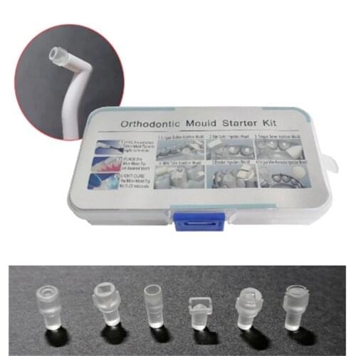 1 Kit Dental Orthodontic Mould Mini Accessories Injection Lingual Button/Bite Turbo/Tongue Tamer/Mini Tube/Brackets/Lingual Wire