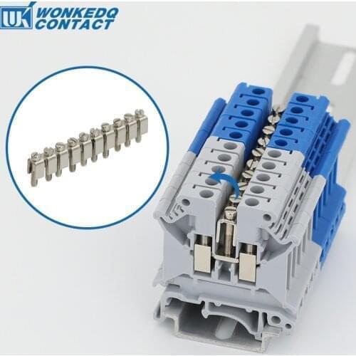 1Pc FBI 10/2/3/4-6 Wiring Jumpers For UK2.5B UK5N Connector FBI2-6 FBI3-6 FBI4-6 FBI10-6 DIN Rail UK Terminal Block Fixed Bridge