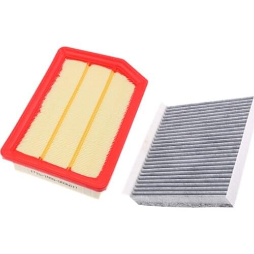 2Pcs Auto Air Filter Cabin Filter Element Suit for 2018-2019 Changan CS35 Plus 1.6L