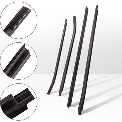 4x Window Glass Seals Outer Door Weatherstrip for Toyota Hilux 2005-2015 4 Doors