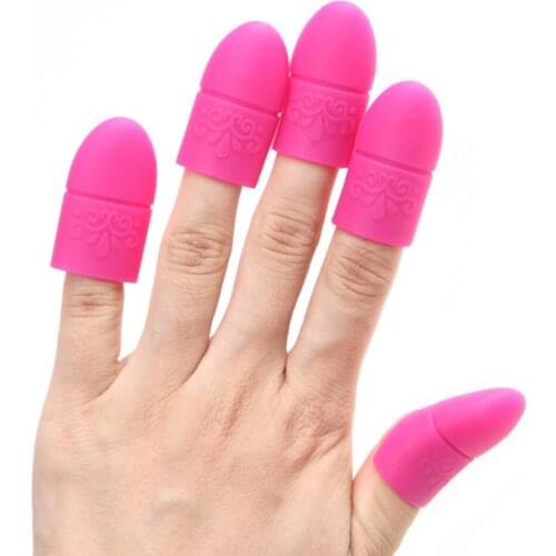 5Pcs/Set Nail Art Tips UV Gel Polish Remover Wrap Silicone Elastic Soak Off Cap Clip Manicure Cleaning Varnish Reusable #232043