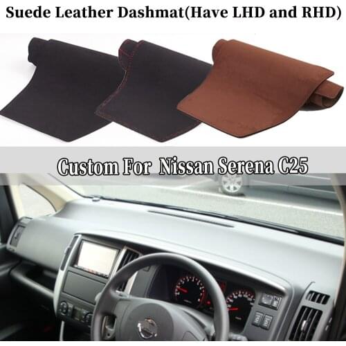 Accessories Car-styling Suede Leather Dashmat Dashboard Cover Dash Mat Carpet Custom For Nissan Serena C25 2005 2006 2007 2010