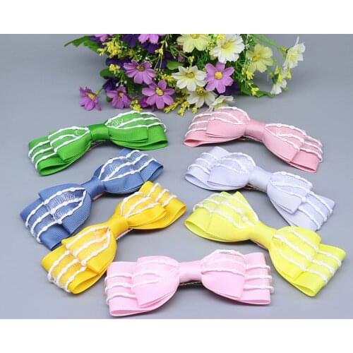CYHGM silk ribbon hair clips for girls hairpins headwear cute spinki do wlosow Barrettes kids Hair Accessories D22-4