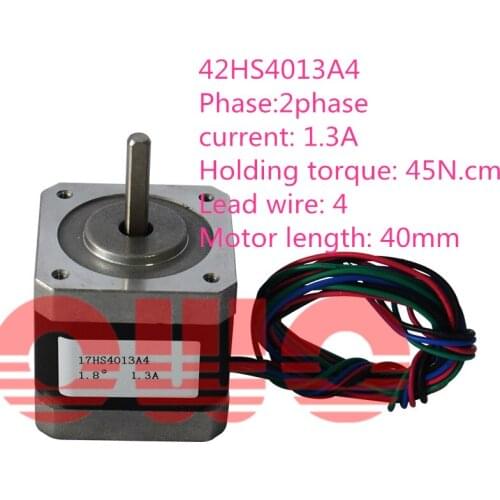 3D printer motor, 42BYGH 40mm body length,1.3A 40N.cm NEMA17 motor