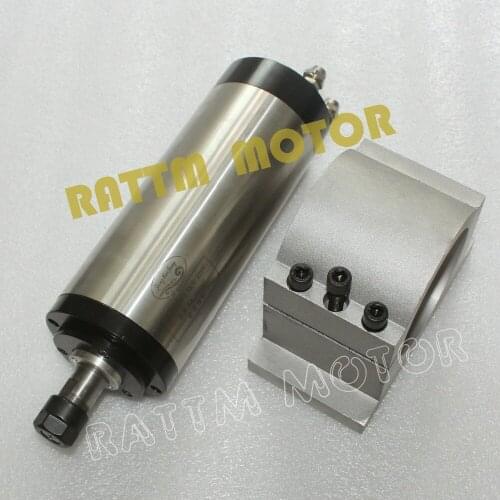 1.5KW ER16 Water cooled spindle motor 220V 8.5A 24000rpm & 80mm Aluminium Clamp CNC Spindle Kit for CNC ENGRAVING MILLING GRIND