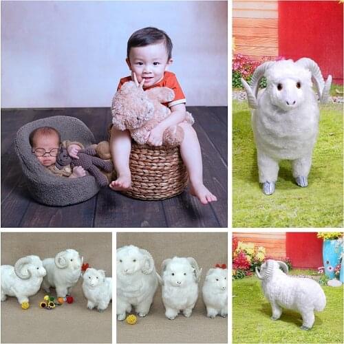Simulation sheep stuffed animal Model giant cushion sheepPhotography Props Childrens Toys Plush Toys Big Creative Gifts Toy