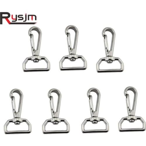 65mm Ring Square Eye Swivel Snap Hook Stainless Steel 304 for Hiking Camping Carabiner Pet Chain luggage snap hooks 7pcs