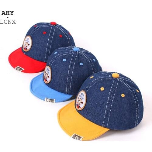 Cartoon Calf Spring Summer Baby Boys Cap Denim Kids Hat Cute Cotton Baseball Cap Infant Girls Hip Hop Soft Sun Hat