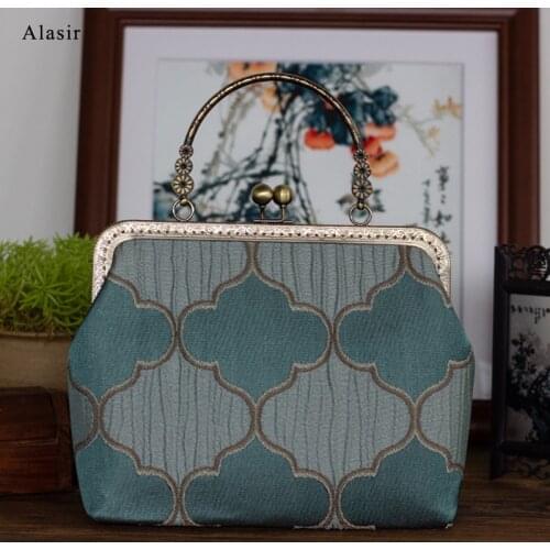 Alasir Classical Hanfu Bag Ancient Chinese Style Shoulder Bag Female Crossbody Cheongsam Bags Elegant Geometric Handbags