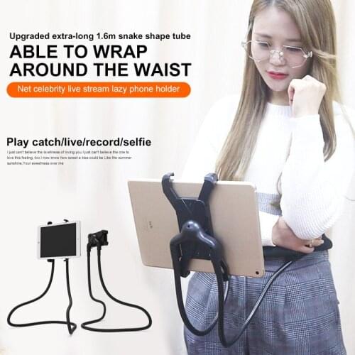 Lazy Neck Phone car Holder Stand For iPhone ipad tablet Desk DIY Free Rotating Mounts Mobile Phone Mount Bracket