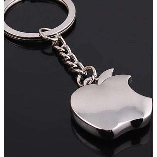 Fashion Souvenir Metal Apple Key Chain Creative Gifts Apple Shape Keychain Key Ring Trinket Car Key Ring Holders Gifts