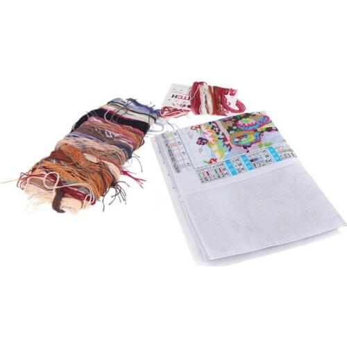 DIY Handmade Needlework Cross Stitch Set Embroidery Kit Precise Printed Bear Family Design Cross-Stitching 66 * 38cm Home Decora