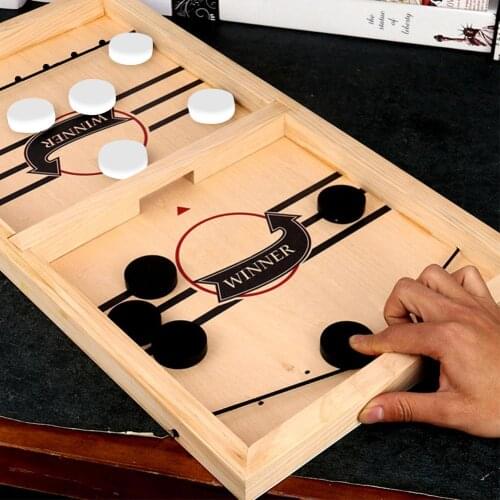 Table Desktop Battle 2 In 1 Ice Hockey Game Funny Battle Board Games Catapult Chess Bumper Parent-child Interactive Game Toy