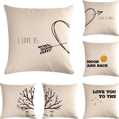 Valentines Day Throw Pillow Cover Birthday Gift Cushion Cover Car Home Decor Decoration Sofa Bed Decorative 45x45cm Pillowcase