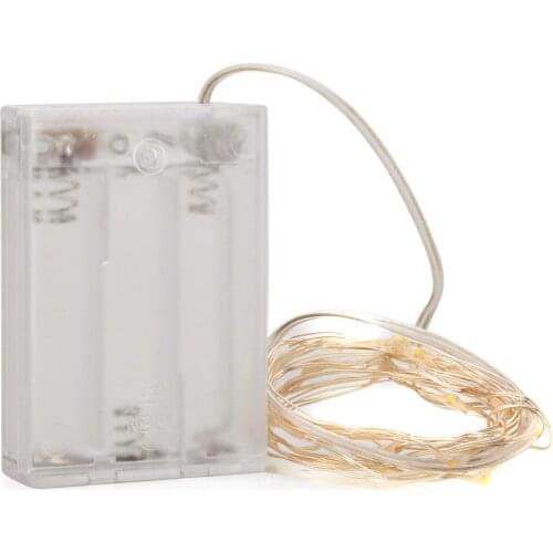 NEW!10M 33FT 100Led 3AA Battery Powered Decoration LED Copper Wire Fairy String Lights Lamps micro led for Christmas Holiday