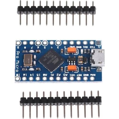 New Pro Micro ATmega32U4 5V 16MHz Replace ATmega328 For Arduino Pro Mini With 2 Row Pin Header For Leonardo Mini Usb Interface