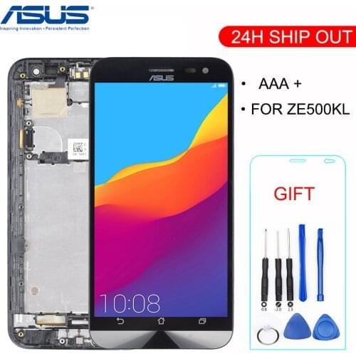 New For Asus ZenFone 2 Laser ZE500KL ZE500KG Z00ED Full Touch Screen Digitizer + LCD Display Panel Monitor Assembly with Frame