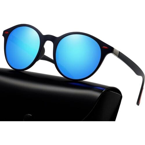 High-end Men Women Round Driver Sun Glasses Polarized Mirror Sunglasses Custom Made Myopia Minus Prescription Lens -1 to -6