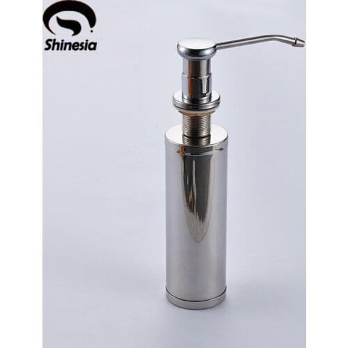 Wholesale and Retail Free Shipping Chrome Solid Brass Kitchen Sink Soap Dispenser Deck Mounted