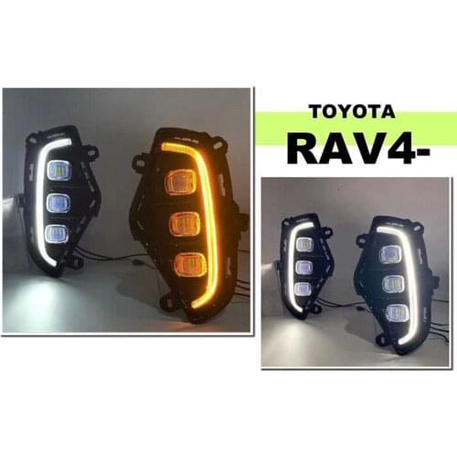 Fog Lamp with DRL Daytime Running Lights, Modified Turn Signals Daytime Running Lights Fit for Toyota RAV4 2020