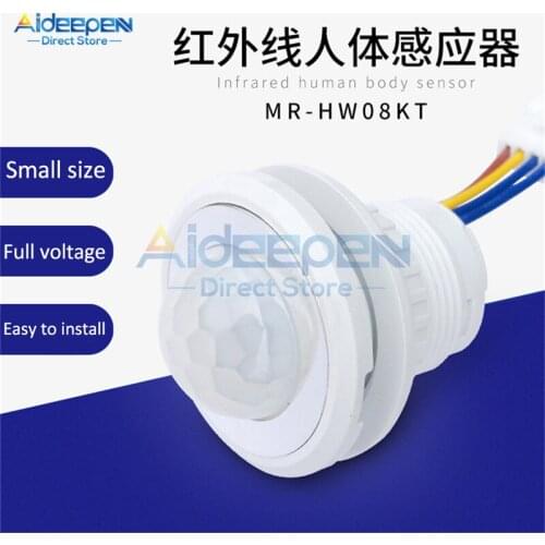 AC 85V-265V Adjustable Time Delay LED Light PIR Infrared Human Body Induction Sensor Detector Switch For Home Lighting LED Lamp