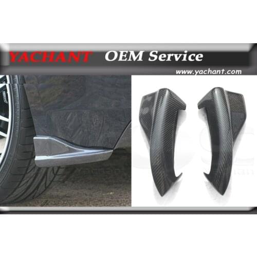 Carbon Fiber Rear Bumper Spats Fit For 2008-2010 GRB STI CS Bottom Line Style Rear Bumper Spats Caps Corner Extension Attachment