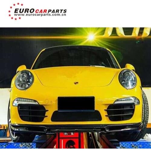 Posche 911 991 V style carbon finber front spoiler for 911 991 carbon diffuser side skirt rear wing 2012 to 2015 year
