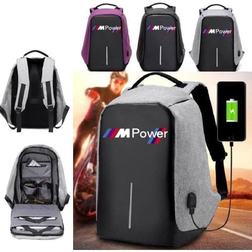 Anti-theft Bag Men Laptop for bmw Power Travel Backpack Large Capacity Business USB Charge College Student School Shoulder Bags