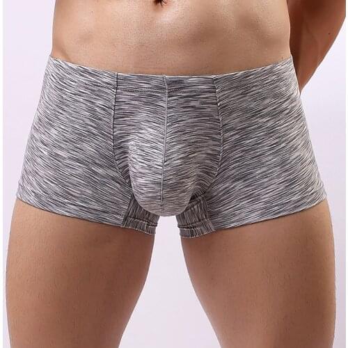 Sexy Men Underwear Boxer Shorts Cueca Low Waist Panties Breathable U Convex Pouch Underpants Cueca ropa interior hombre M-XXL