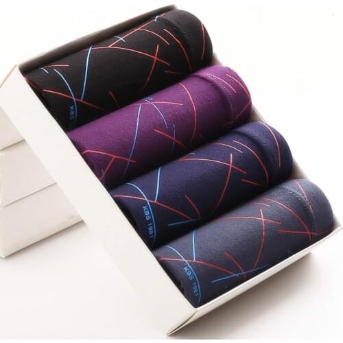 Mens Underwear Boxers Striped Modal Breathable Boxershorts Casual Panties Men Underpants Male Underware Big Size 5XL 6XL 7XL