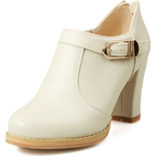 Big SizeFashion simple buckle single shoes ladies high heels women shoes woman pumps