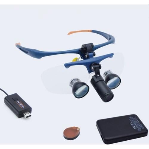 High Quality TTL Medical Loupes 2.5/3.5X Binocular Magnifier Magnifying Glasses+LED Dental Headlamp with Filter