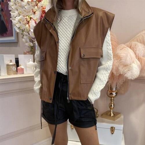 2021 Women Leather Coat Spring Autumn Long Sleeved With Belt Faux Leather Jacket Female Punk Outwear Ladies Biker Moto Outwear