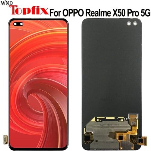 100% Tested For OPPO Realme X50 Pro 5G LCD Display Touch Screen Digitizer Assembly Replacement For 6.44" Realme X50 Pro LCD
