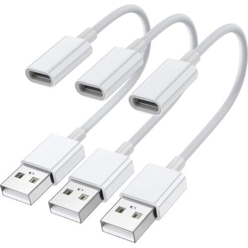 3PCS Cable Adapter USB C Female to USB Male Adapter Charger Cable Adapter Cable Accessories