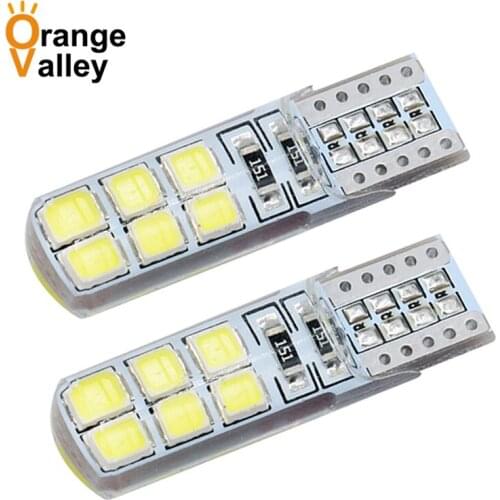 500pcs Wholesale Car LED T10 W5W 12 2835 SMD Interior Bulbs Marker Lights 12SMD Turn Signal Lamps 12led Auto194 DC 12V