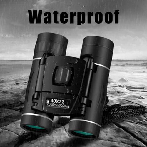 New 40x22 HD Powerful Binoculars 2000M Long Range Folding Mini Telescope For Night Vision Concert Outdoor Camping Equipment