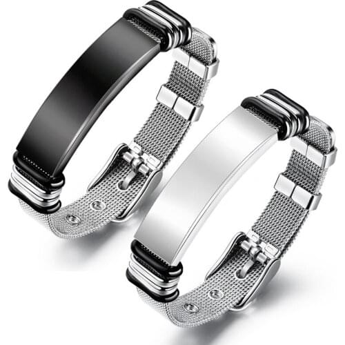 Modyle Strap Bracelets for Man Women Watch Band Style Stainless Steel Net Band Male Jewelry