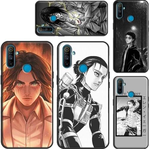 Eren Yeager Attack on Titan Case For Realme 8 Pro 6 7 7i Q3 GT C15 C11 C3 Cover Shell For OnePlus 9 Pro 8 7T 8T Nord