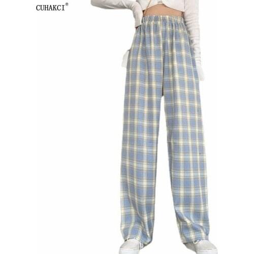 Женские брюки в клетку CUHAKCI China At AliExpress