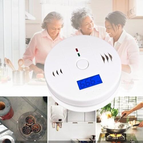 2pcs Home Safety CO Carbon Monoxide Poisoning Smoke Gas Sensor Warning Alarm Detector Kitchen