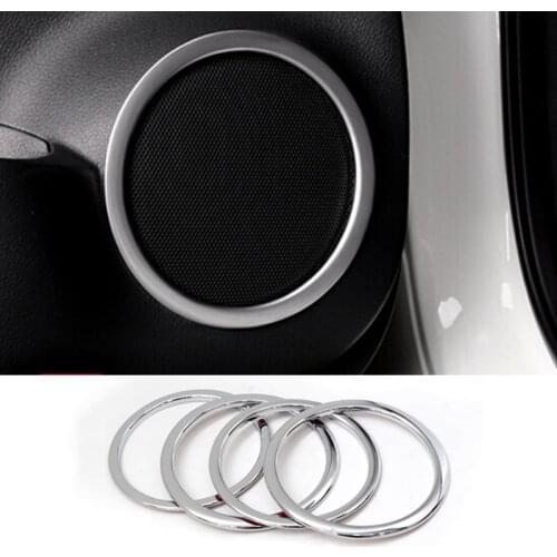 For Nissan X-Trail Xtrail X Trail Rogue T32 2013-2015 ABS Matte Door Speaker Ring Cover Decoration Trim Accessories 4 pcs