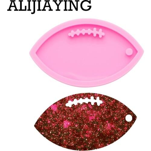 DY0090 DIY Shiny Football molds keychain silicone mold epoxy resin molds
