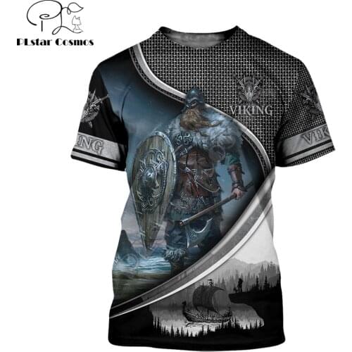 Hot Sale t shirt Viking God warrior Tattoo Pattern 3D Printed Mens Summer O-Neck Short sleeve Unisex Casual sports T-shirt DW01